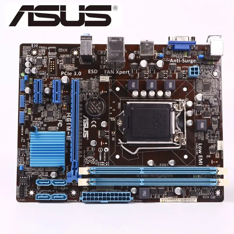 Б/у Материнская плата ASUS H61M E DDR3 LGA 1155 USB2.0 для процессора I3 I5 I7 16 Гб H61|Материнские
