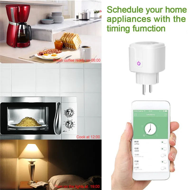 WiFi Smart Wireless Plug EU US UK Adaptor Remote Voice Control Power Energy  Monitor Outlet Timer Socket for Alexa Google Home - AliExpress