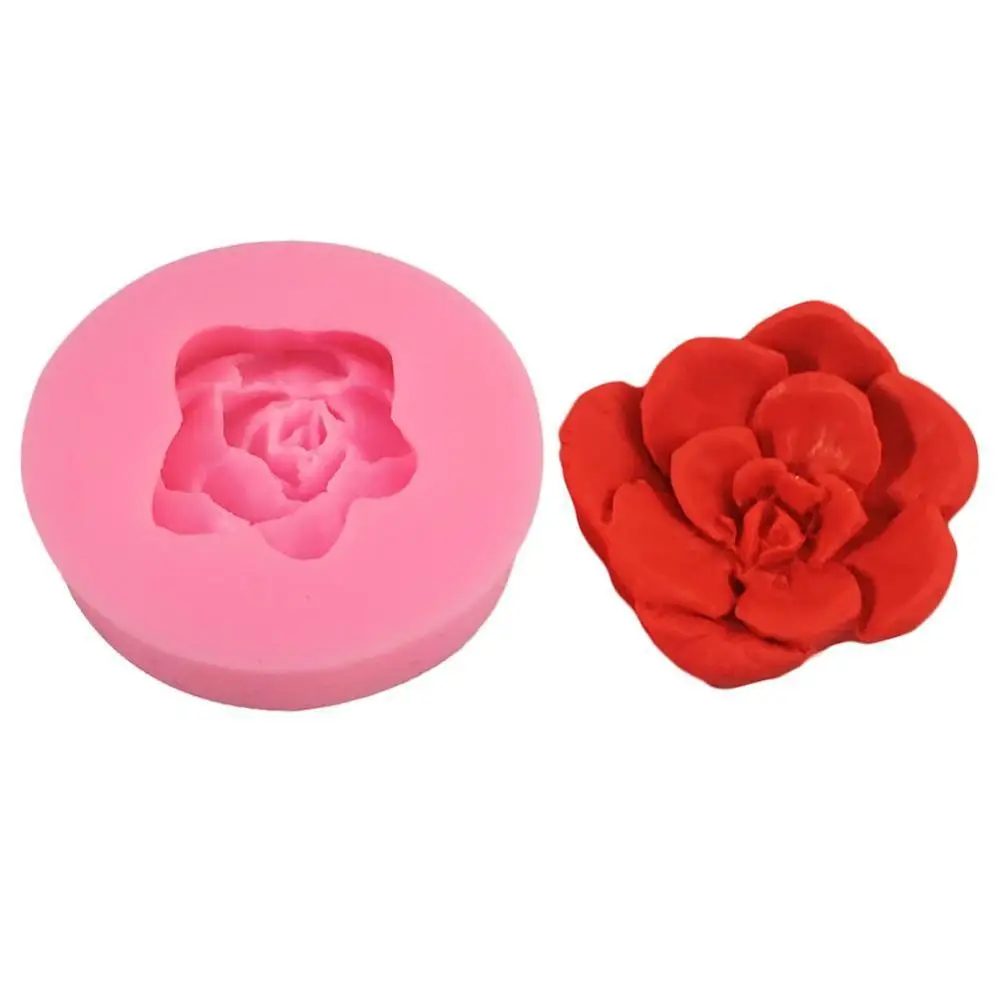 Маленькая силиконовая форма 3D цветок розы Форма Шоколадные Конфеты Смола глина
