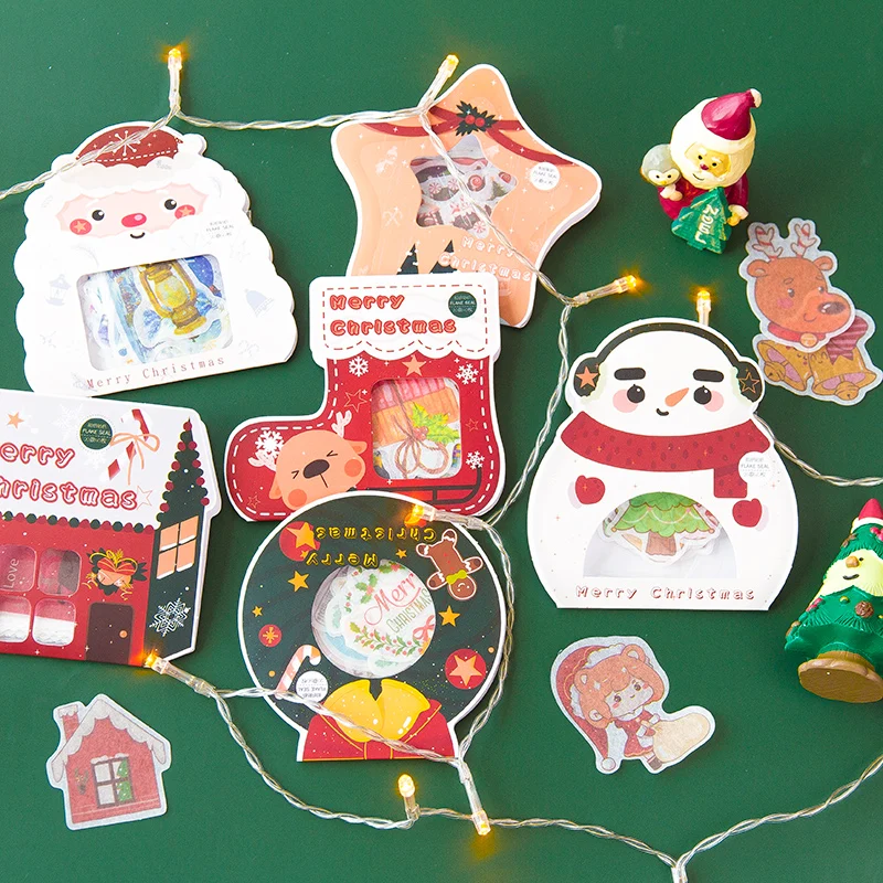 

12pakcs/LOT christmas Creative decoration DIY sticker masking washi sticker