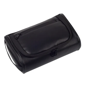 

PU waterproof travel bag organizer for men Black leather women solid make up bag set men's cosmetic bag travel toiletry case