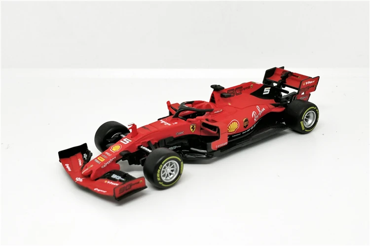 BBurago 1:43 F1 SF90#5 Sebastian Vettel#16 Charles Leclerc нормальная версия Formula one гоночный литой автомобиль