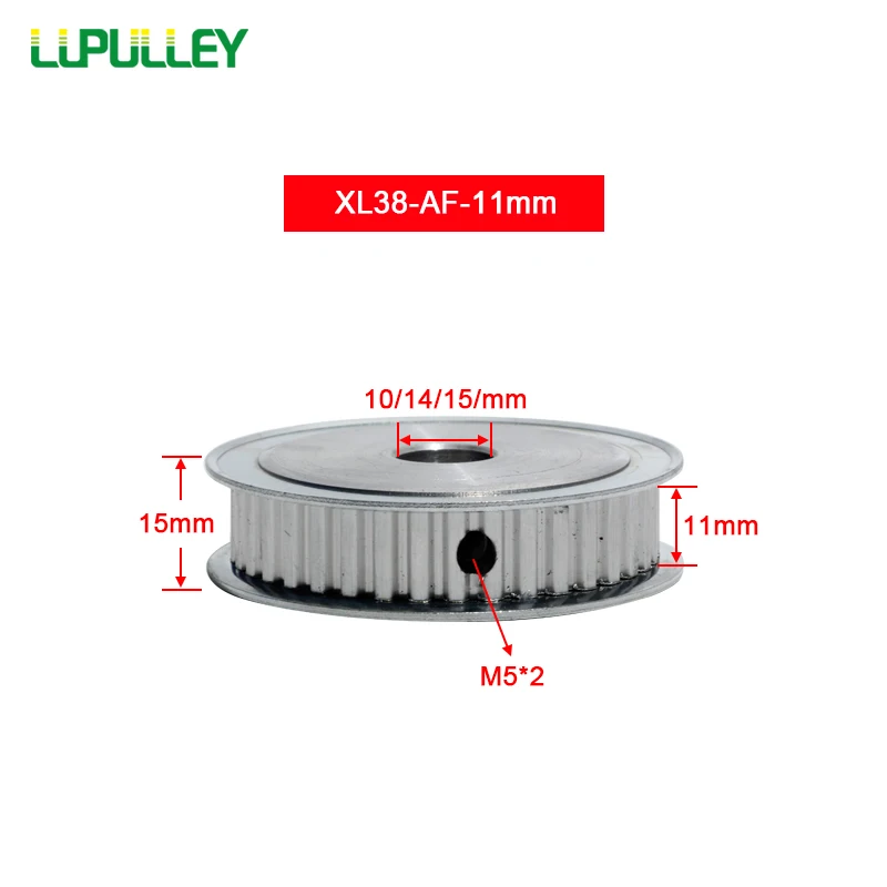 LUPULLEY XL Тип 38 зубов зубчатый шкив синхронного Шестерни шкив 38T синхронизации Диаметр колес 10/14/15 мм для 3D-принтеры
