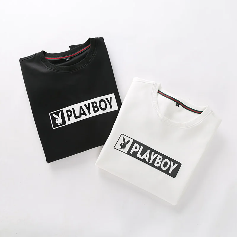 PLAYBOY новая разноцветная Мужская толстовка хит цвет сращенный человек толстовки удобные Crewneck осень и зима Мужская толстовка