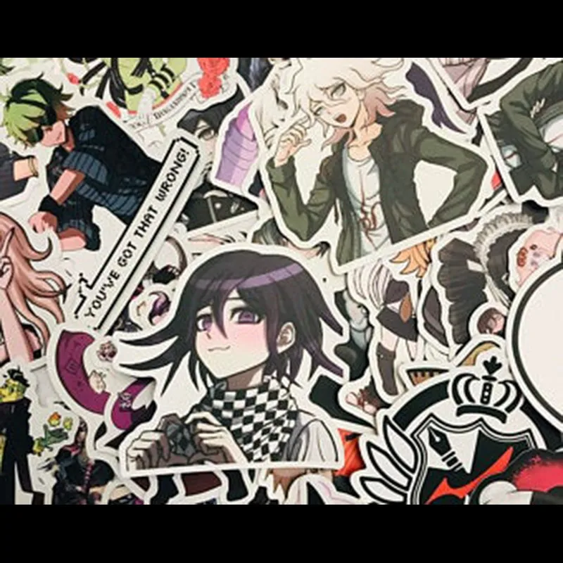 50 шт. наклейки Danganronpa для детей банки гитары холодильника ноутбука автомобиля