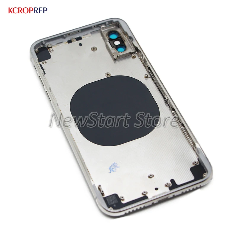 Для Apple iPhone X десять 10 задняя Стекло Батарея крышка средняя рамка чехол Корпус для Apple iPhone A1865 A1901 A1902 крышка Корпус