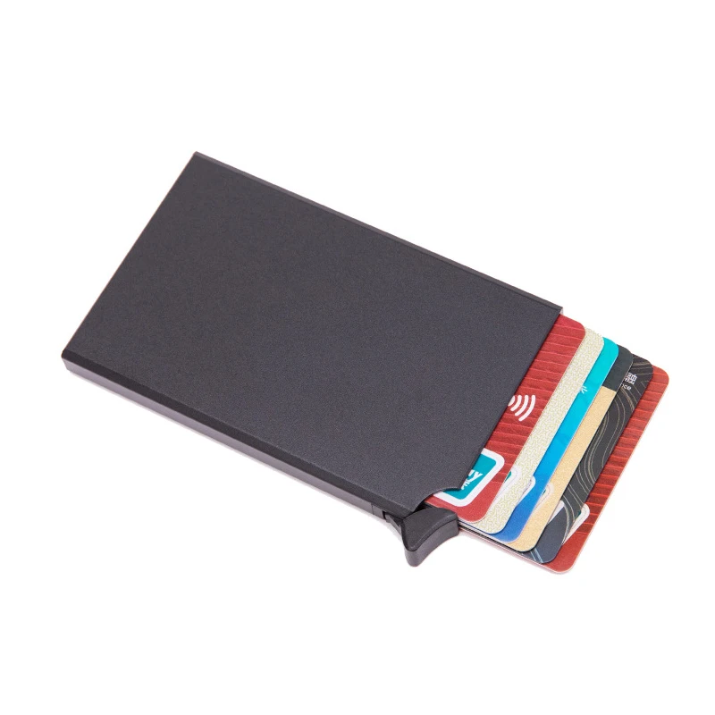 ZOVYVOL Name Business Wallet Card Holder RFID Aluminum Box Case Card Holder Automatic Pop-up Anti-theft Bank Cards leather wallet wallet card holder card holder credit card holder credit card wallet card wallet id card holder coin purse wallet id card case wallet card bag