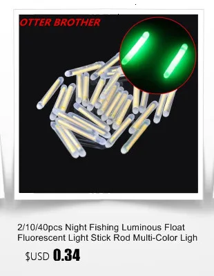 2/10/40 шт. ночной светящийся поплавок для рыбалки Флуоресцентный светильник ручка со штангой мульти-Цвет светильник s темно-палке 4,5*37 мм 3,0*25 мм Pesca