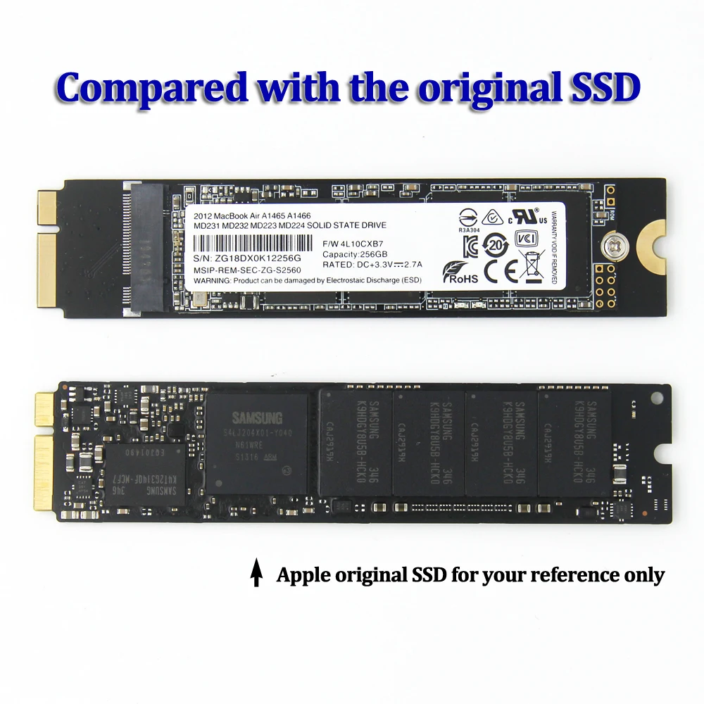 256GB SSD For Mid2012 Macbook Air A1466 A1465 Solid State Drive Mac Air 256G Hard Disk Drive HD HDD