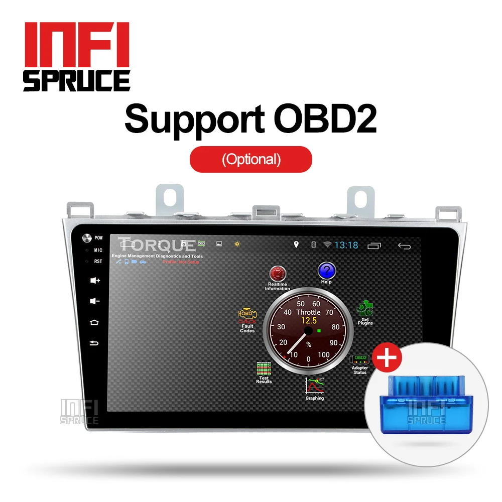 Best Infispruce Android 9.0car dvd for Mazda 6 with 8 octa core radio stereo gps navigation car stereo media player 5