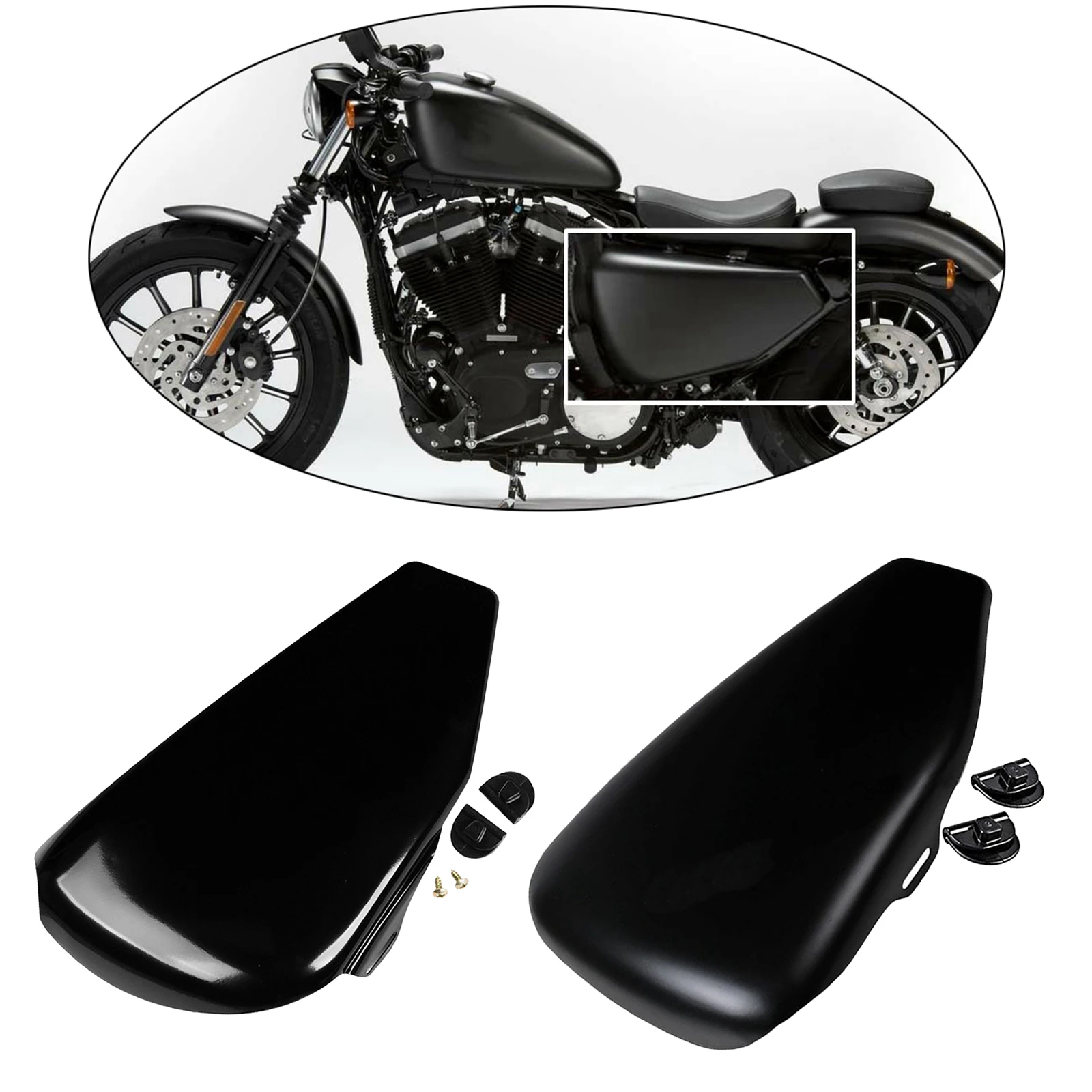 Motorcycles Left Side Battery Protector Cover Fit for Harley Sportster XL883 XL1200 1200 883 2004-2013 Accessories