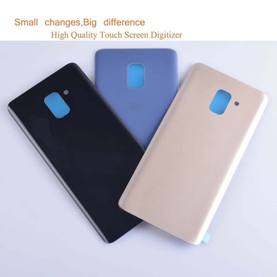 10 шт./лот для samsung Galaxy A8+ Plus A730 SM-A730F A730DS A730F корпус батарейного отсека задняя крышка чехол задняя дверь шасси