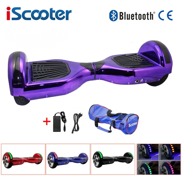 US $58.00 iScooter UL2722 Hoverboard 6.5 Inch Bluetooth Chrome Color Electric Skateboard Smart 2 Wheel Self B