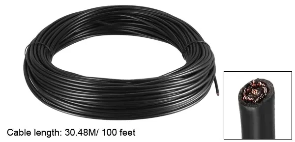 Uxcell РЧ коаксиальный кабель RG174 антенный Удлинительный кабель 50 Ом 33 футов 50 футов 98 футов 100 футов 164 футов для внутреннего/наружного - Цвет: 100 Feet