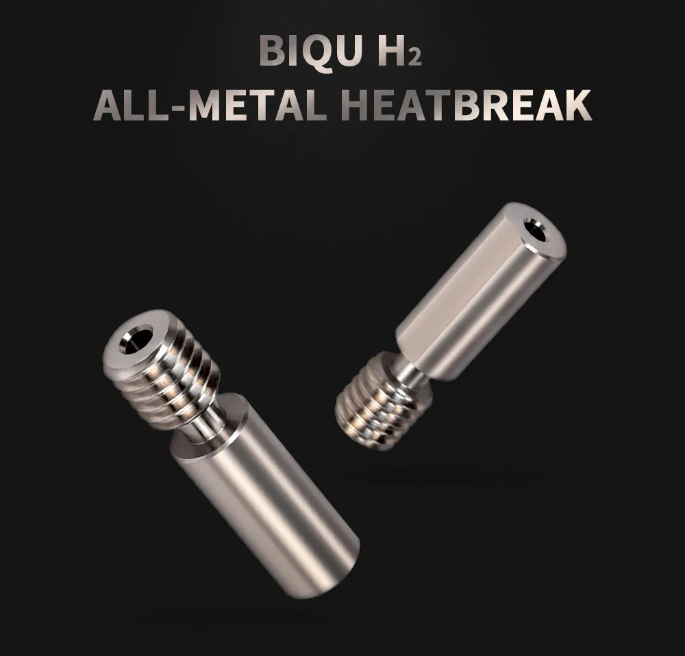 BIQU H2 Extruder All Metal Heatbreak Titanium Alloy Stainless Steel Throat 3D Printer Parts For B1 Ender 3 V2.0 Upgrade Hotend