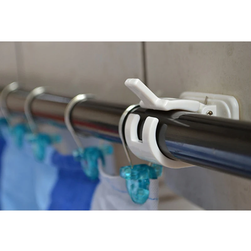 Plastic Stick Rods Bracket Hanger Clip Curtain Pole Clamp Fixed Hook Accessories Home Garden Supplies