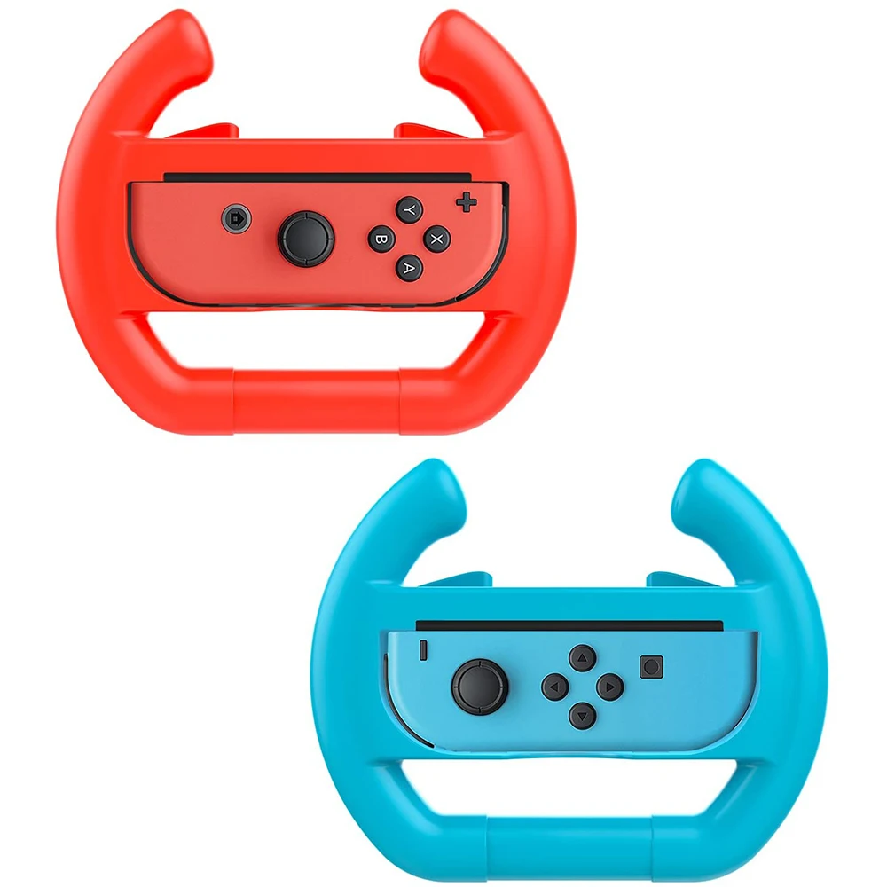 2PCS Nintend Switch ABS Steering Wheel Handle Stand Holder Left Right Joy-Con Joycon For Nintend Switch NS NX Controller Wheels