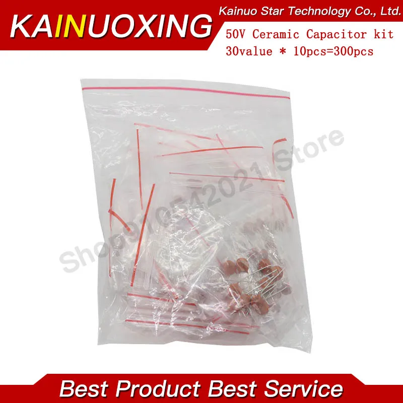 300pcs 30value 50V Ceramic Capacitor Assorted kit Assortment Set 30value*10pcs=300pcs | Электронные компоненты и