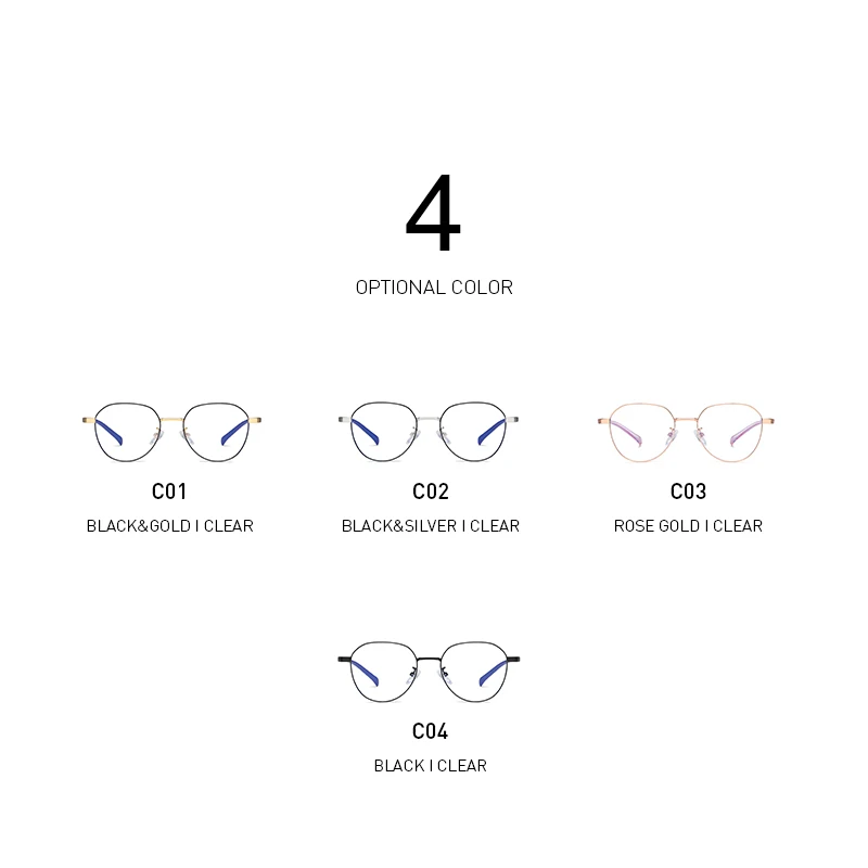 BANMAR винтажные Ретро Металлические очки оправа для женщин мужчин анти синий луч света Блокировка глаз очки Рамки прозрачные линзы очки