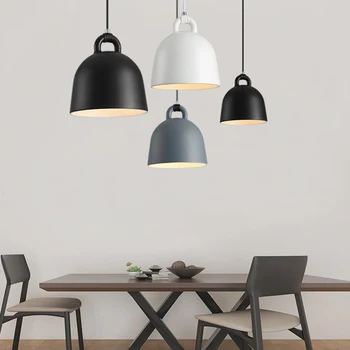 

Postmodern dining room pendant light Denmark white gray black Resin hanging lamp restaurant cafe bar Industrial Lighting Fixture