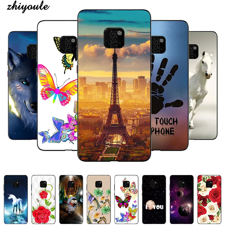 

silicone Case For Huawei Mate 20 pro case soft tpu Transparent Phone For Huawei Mate 20 Cover Coque Capa for mate20 printing