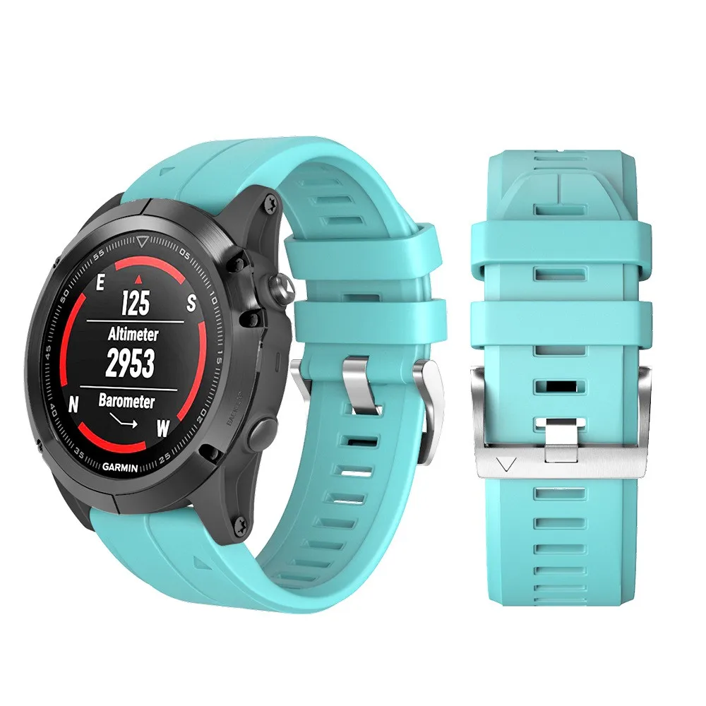 Для Garmin Fenix 5X Plus силиконовые быстросъемные, легко подходят для замены смарт-часов, долговечные аксессуары#731