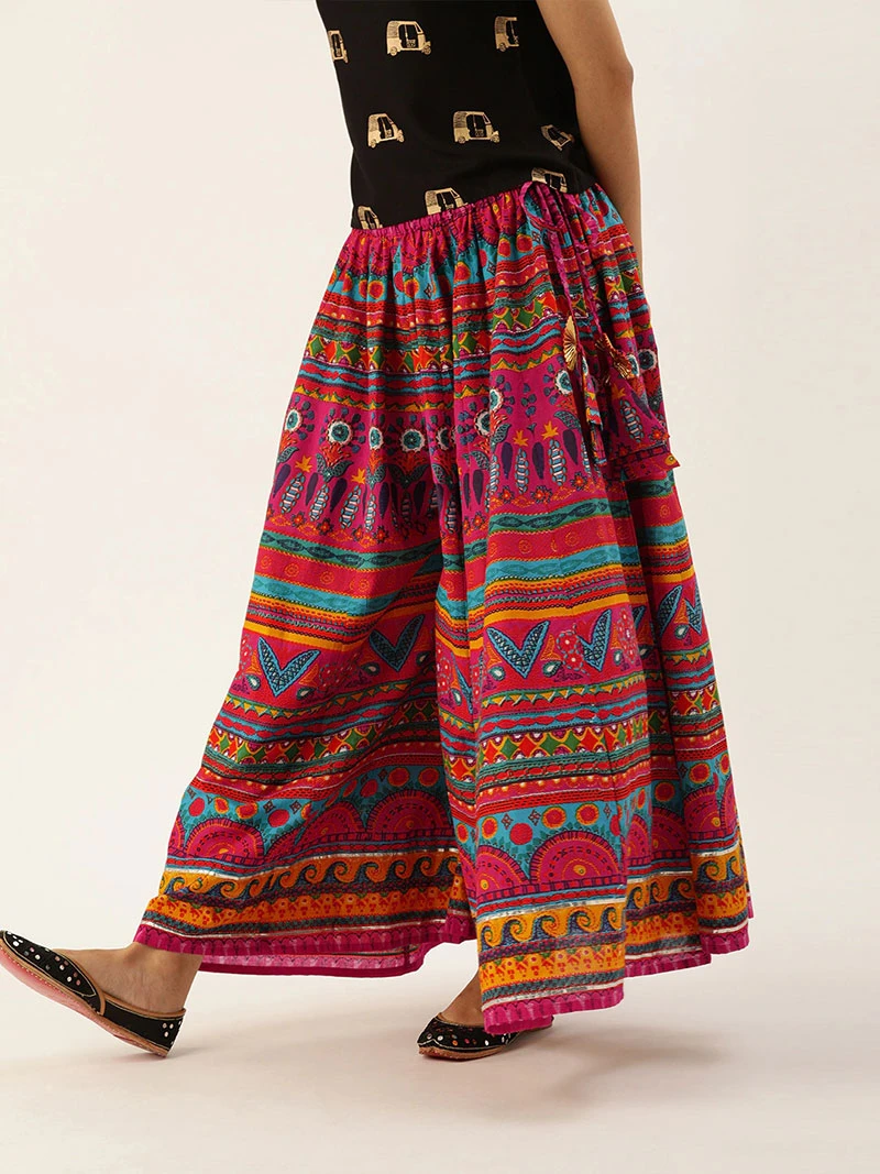 Pantalones de algodón estilo indio para mujer, pantalón de pierna ancha, holgado, bohemio, con cajones sueltos, Shalwar, India, Salwar|Ropa de y Pakistán| - AliExpress