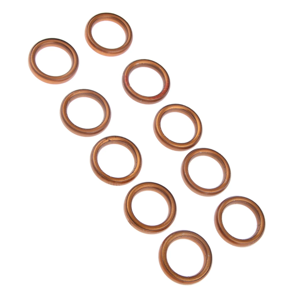 10 Pcs Exhaust Muffler Pipe Gasket Rings For GY6 50cc 110cc 150cc Scooters