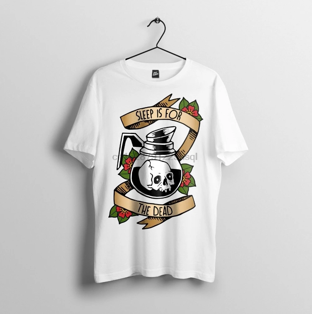 Traditional Tattoo Morning Coffee Inspired Design Men T-shirt Homme for Tall and Big Offensive T Shirts | Мужская одежда