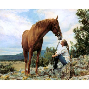

Animals Oil Painting By Numbers Adults Paint By Number Wall Art Kits 50x40cm DIY Gift Home Decor