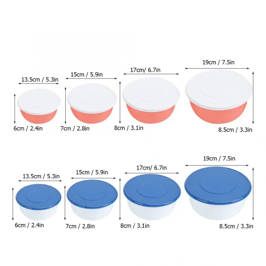 4Pcs Plastic Food Storage Box Portable Outdoor Food Container Picnic Box Refrigerator Food Fresh Keeping Box Kitchen Accessories