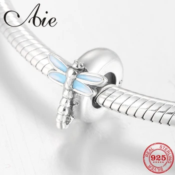 

Blue 925 Sterling Silver fashion enamel dancer dragonfly Bead Fit Original Pandora Charm Bracelet Jewelry making