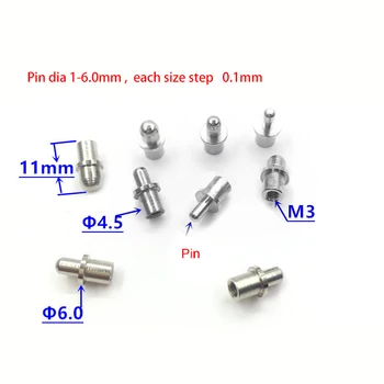 

M3 Inner thread steel 4.6-6mm dia Dowel pin Board plate supportor layer step flange locating pin FCT Test fixture ict fixture