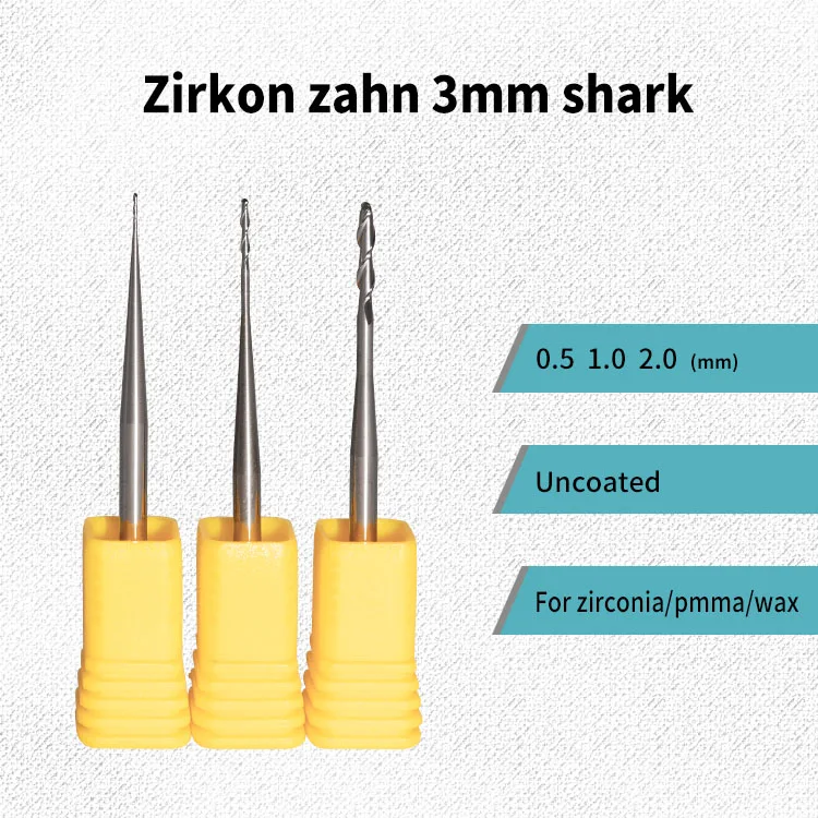 3 шт. zirkon zahn cad cam M5/M3 мм фрезерный станок без покрытия/Алмазное покрытие Burs