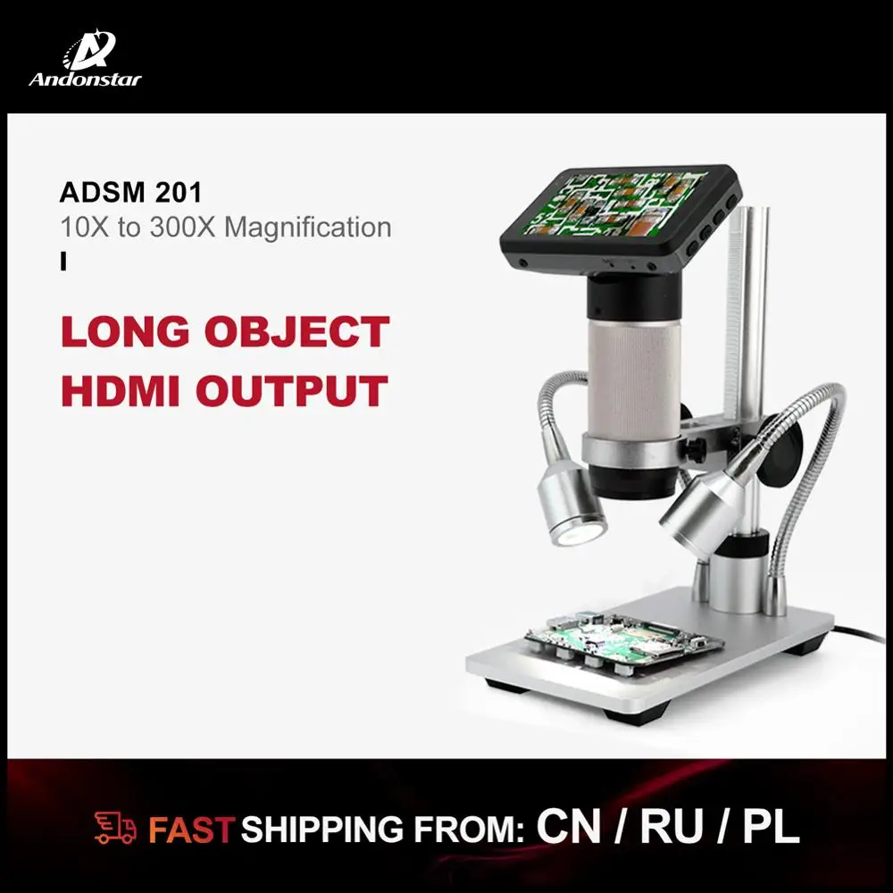 Цифровой микроскоп Andonstar ADSM201 HDMI 1080P для пайки и ремонта телефонов проверки