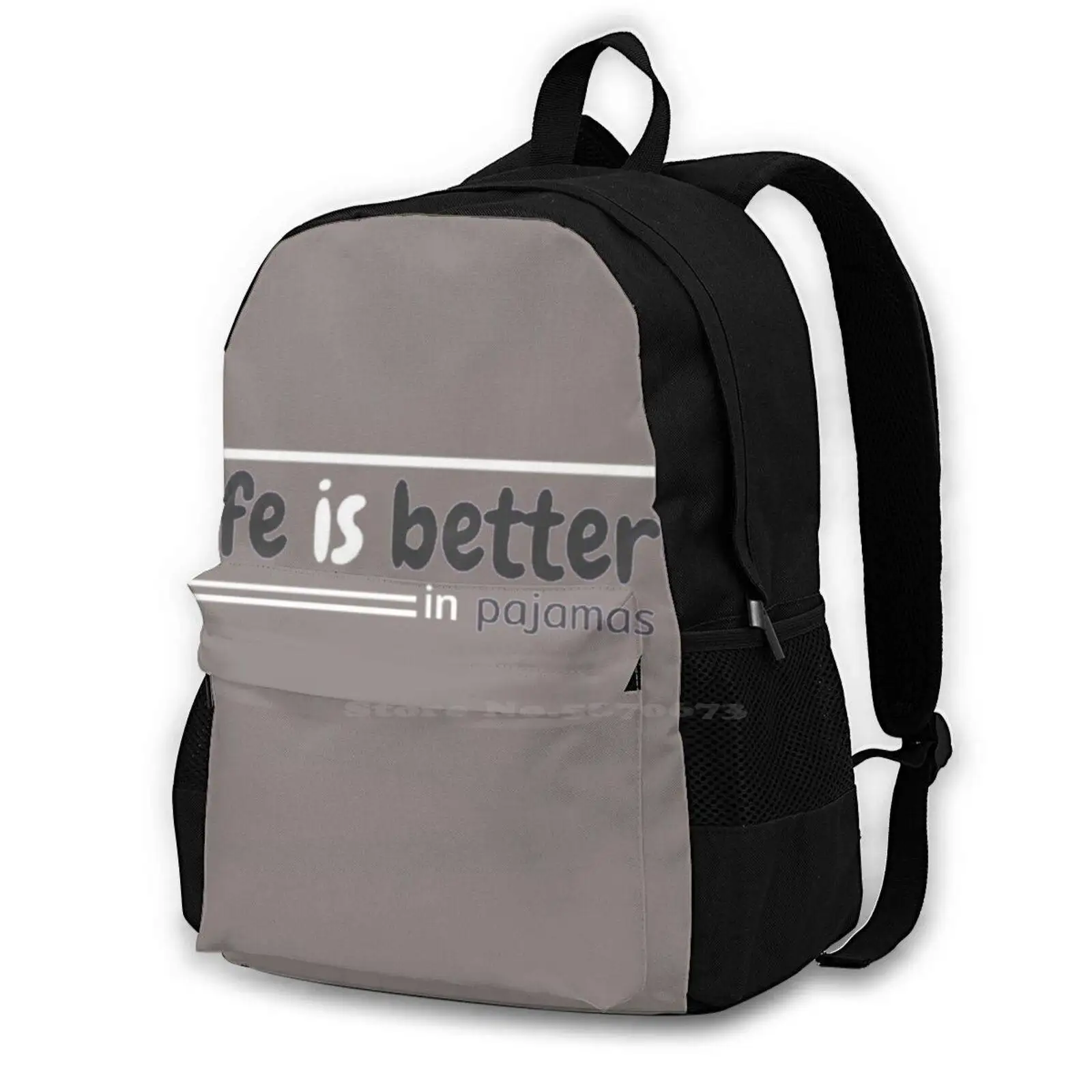 

Life Is Better In Pyjamas Travel Laptop Bagpack Fashion Bags Life Is Better In Life Quarantine Quote Sleep Better Funny