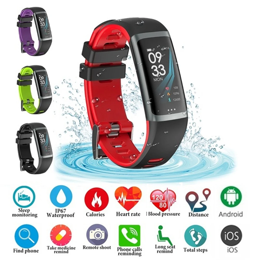 

G26 Smart Band Blood Pressure Measurement Heart Rate Monitor Waterproof Color Screen Smart Bracelet Fitness Tracker Wristbands