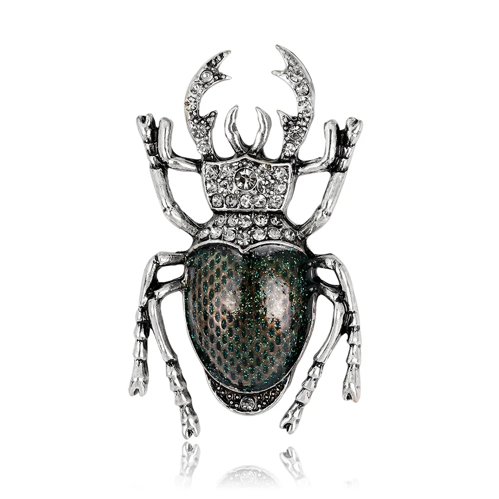 

Europe And America Exaggeration Insect Beetle Animal Brooch Clothing Collocation Cartoon Brooch Alloy Rhinestone Corsage