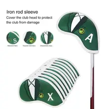 10Pcs Golf Club Head Covers Thicker Materials Wear Resistant Accessory Both Sides Golf Iron Driver Hybrids for Golf Lover