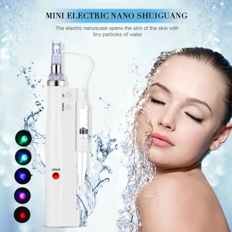 Hydra Injector Derma Pen 2 in 1 Nano Mesotherapy Microneedle Pen Mesogun Portable Smart Injector Pen Facial Treatment Machine