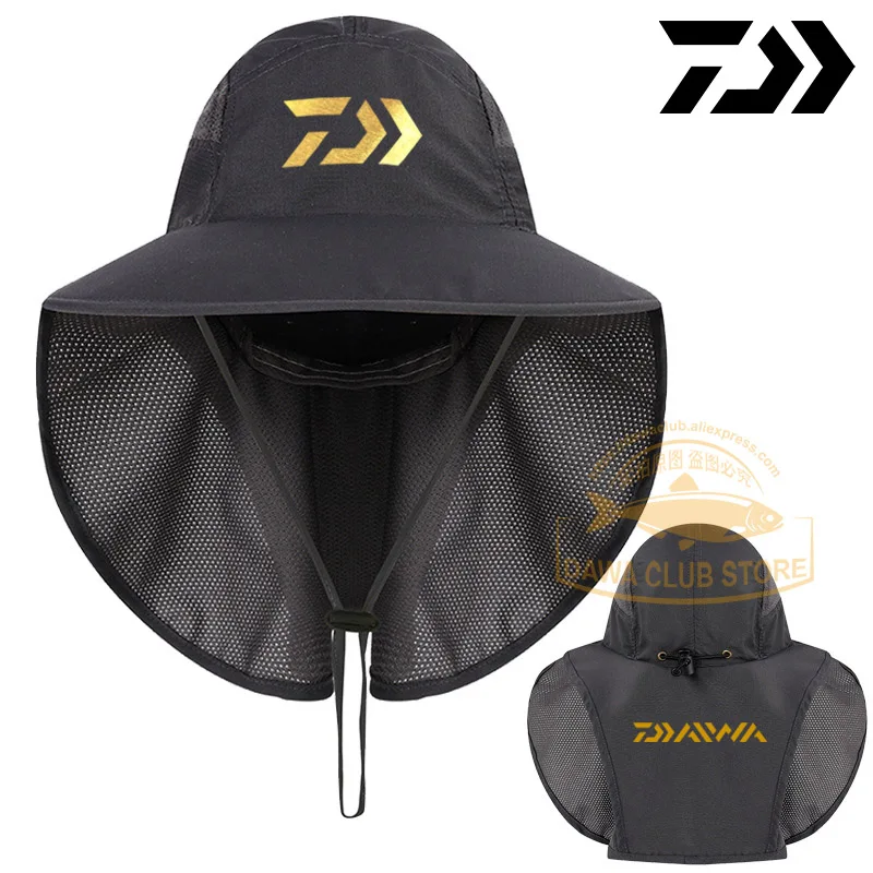 

UNISEX Daiwa Fishing Cap UV Protection Face Neck Cover Sun Protcet Man DAWA Fishing Hats Woman Outdoor Sport Hiking Visor Hat