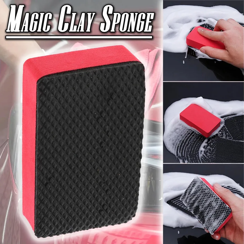 

5/6 Pcs High Quality Car Magic Clay Bar Pad Sponge Block Auto Cleaner Cleaning Eraser Wax Polish Pad Car Polish Pad Tool #25