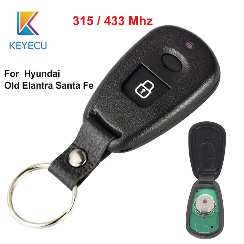 

KEYECU 315MHz / 433MHz Replacement 2 Button Remote Key Remote Car Key Fob for Hyundai Elantra Old Elantra Santa Fe
