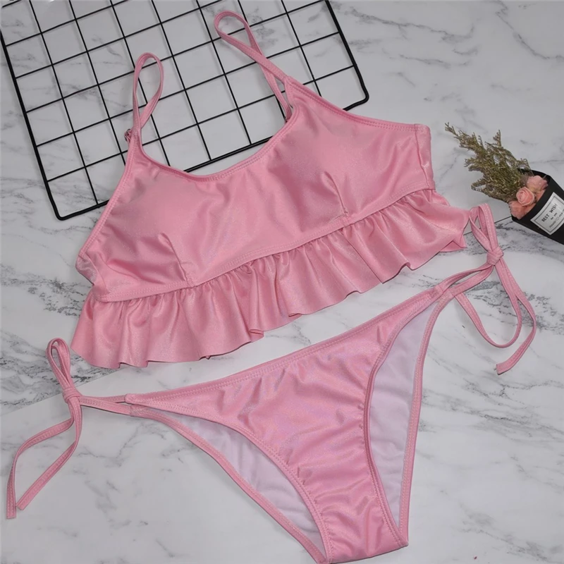 Ruffles Swimsuit Women Solid Bikini Bathing Suits Triangle Swimwear Sexy Biquini 2020 Brazilian Summer Swimming Suit Women Sexy Ruffles Swimsuit Women Solid Bikini Bathing Suits Triangle Swimwear Sexy Biquini 2020 Brazilian Summer Swimming Suit Women Sexy