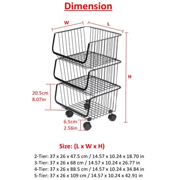 

Kitchen Metal Dish Racks Holders Vegetable Fruit Storage Basket With Wheels Home Floor Multi-layer Kitchen Storage Organization