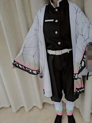 Only Costume Аниме «Demon Slayer: Kimetsu no Yaiba», косплей, костюмы Kochou Shinobu, костюмы на Хэллоуин, Пасху, карнавал, вечеринку, косплей, костюм - Цвет: Only Costume