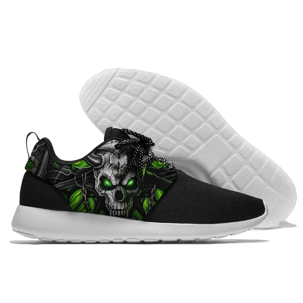 

Breathable Shoes Skull Running Shoes Lace Up Athletic Shoes Outdoor Walkng Jogging Sneakers Breathable Spring2019 Unisex
