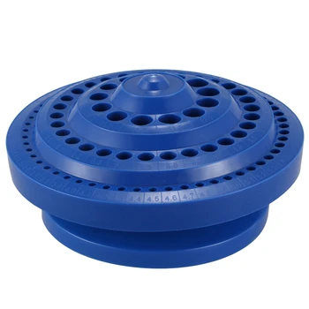 

Round Shape Plastic Hard Drill Bit Storage Case - Blue