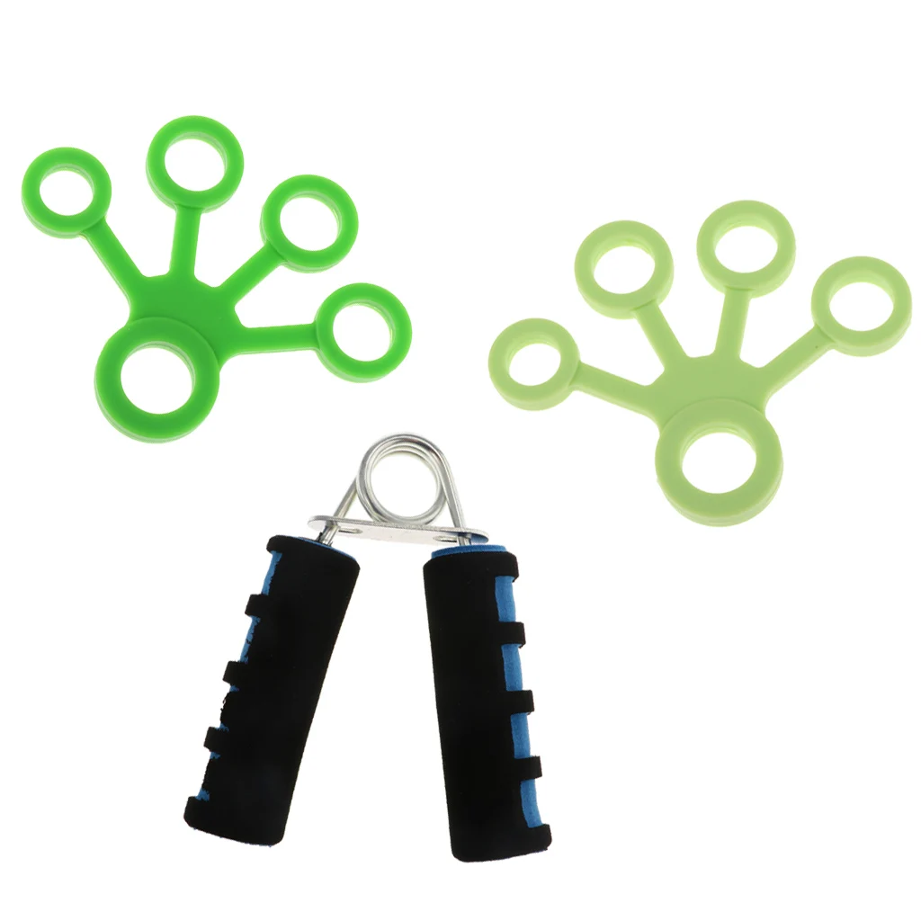 4 Packs Hand Grip Strengthener Finger Stretcher Strength & Dexterity Trainer Muscle Strengthening Training Tool