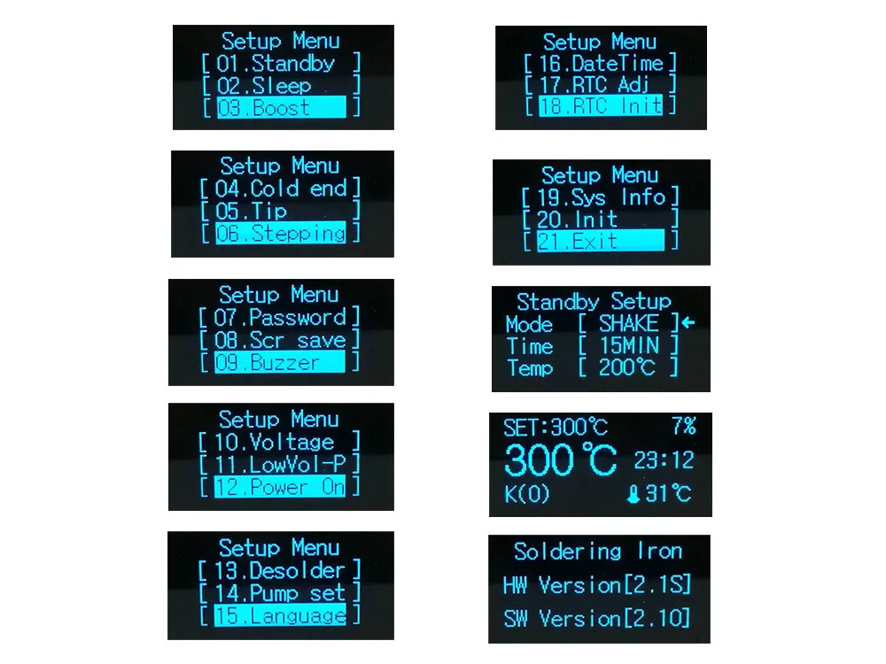 rework station KSGER V2.1S Digital STM32 OLED 1.3 Size Screen T12 Temperature Battery Controller 5 Core Silicone Wire 9501 Soldering Handle Set electric soldering iron